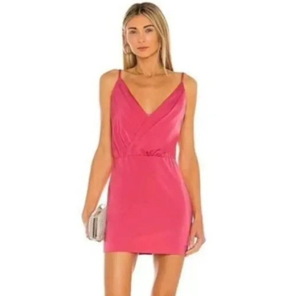 NBD Cathryn Mini Dress Hot Pink Straps Sleeveless Revolve NWT Sz. S